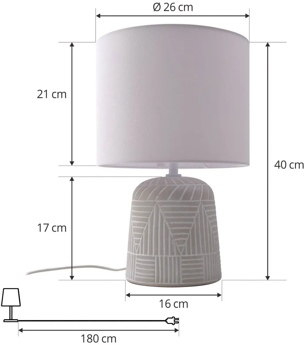 Lindby Keramiek Tafellamp 1 Licht E27