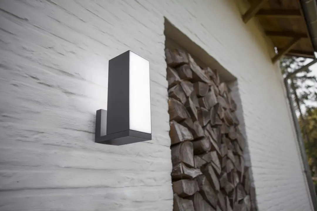 Lutec Connect CUBA LED Wandlamp 15W - Donkergrijs