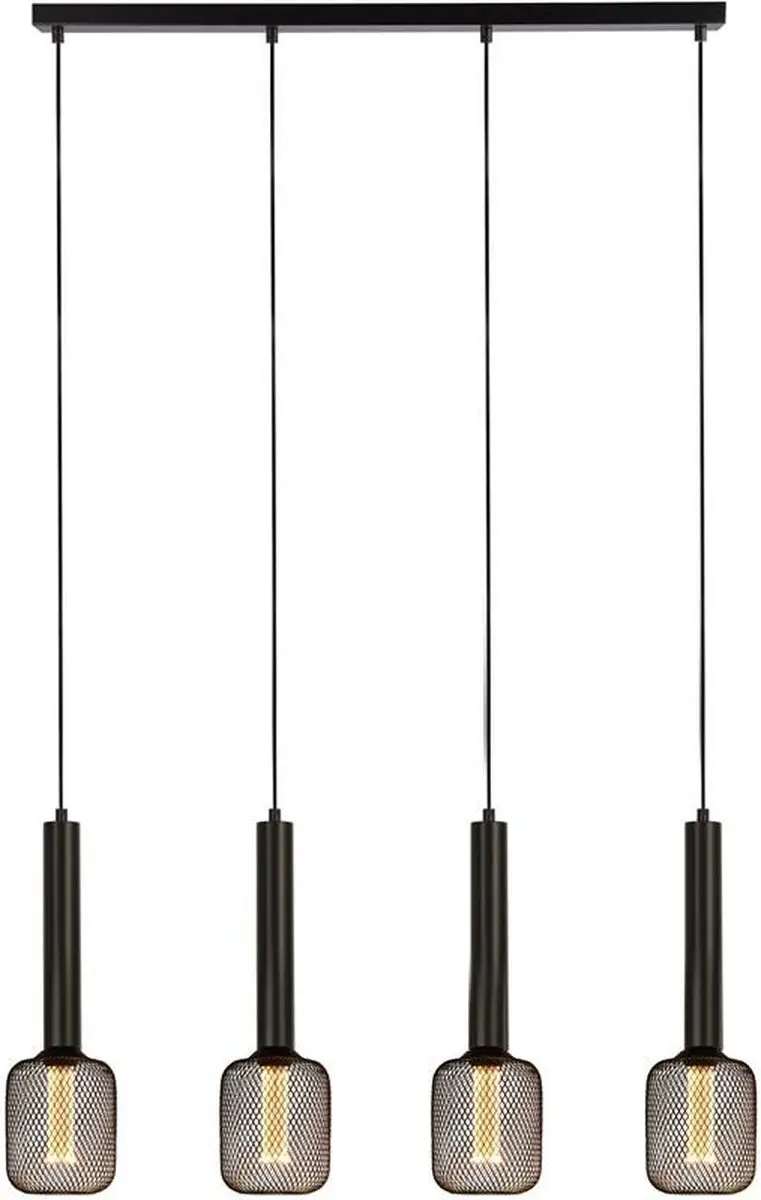 Searchlight Dulwich Hanglamp - 1 Lichtpunt - Zwart