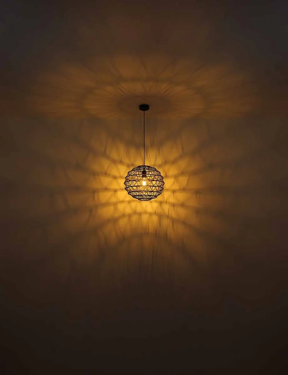 Globo Senni Hanglamp - Ø29cm - E27 - Bruin