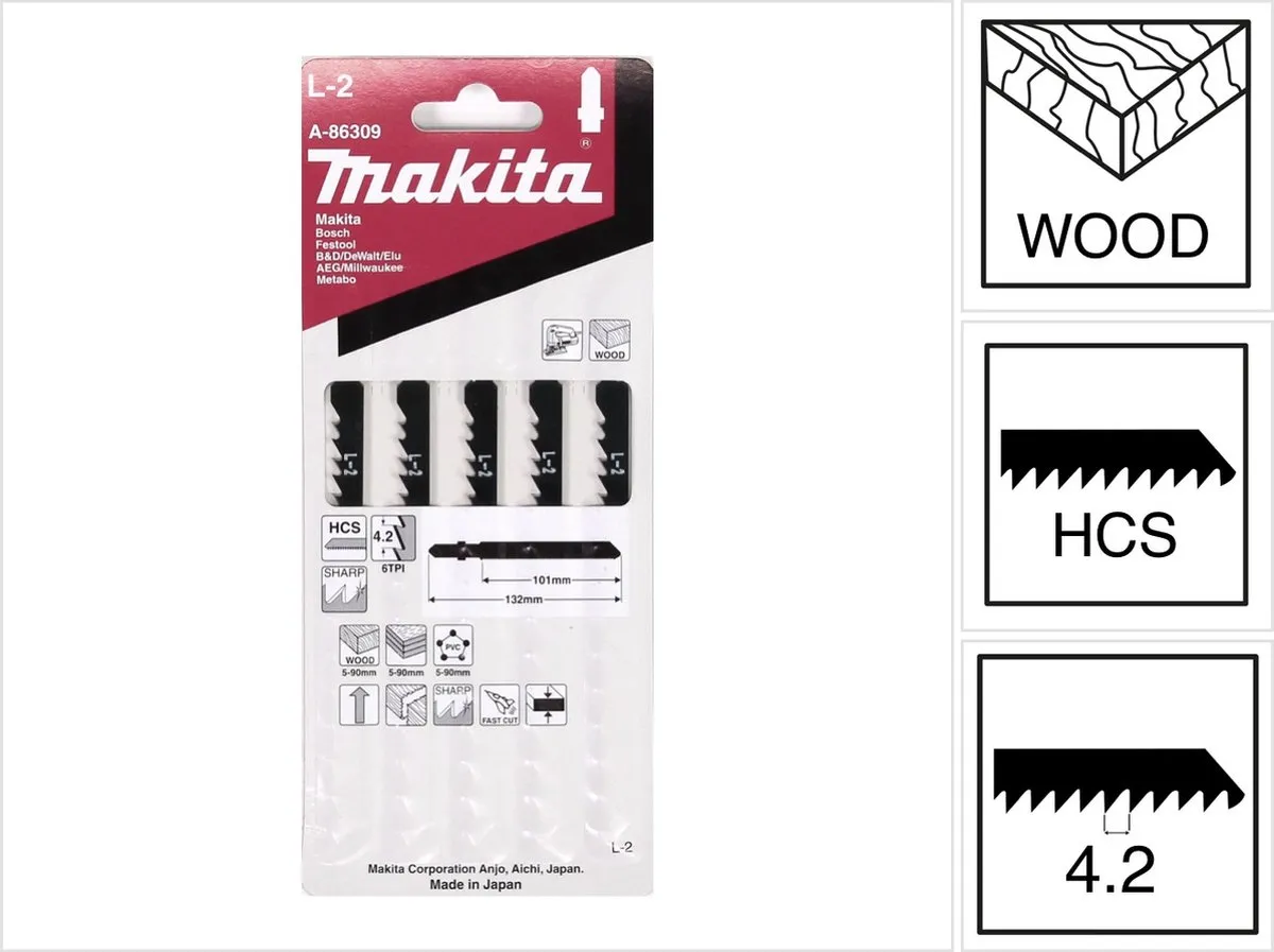 Makita Decoupeerzaagblad T344D Hout 101mm - A-86309