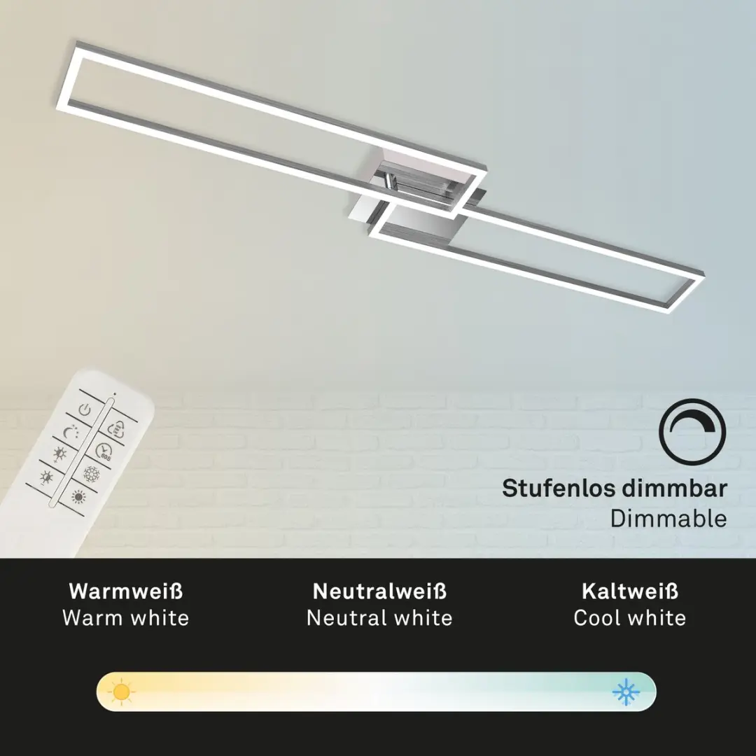 Briloner Plafondlamp LED 2x40W - Ø110cm - Chroom