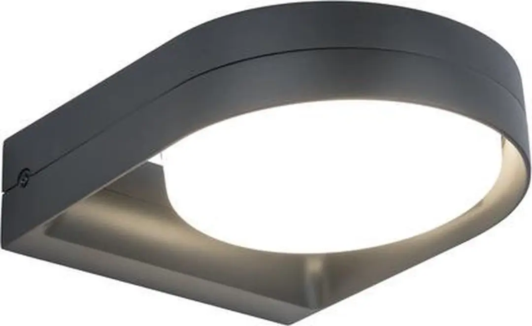 Lutec Fele Wandlamp Buiten LED 13.5W - Donkergrijs