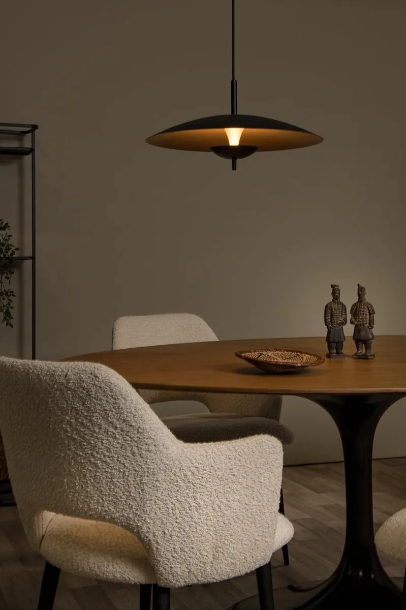Lucide Vulcan Hanglamp Ø47cm - 1x9W 3000K Zwart