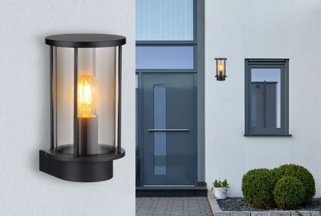 Globo Gracey Wandlamp - Zwart - Ø14cm