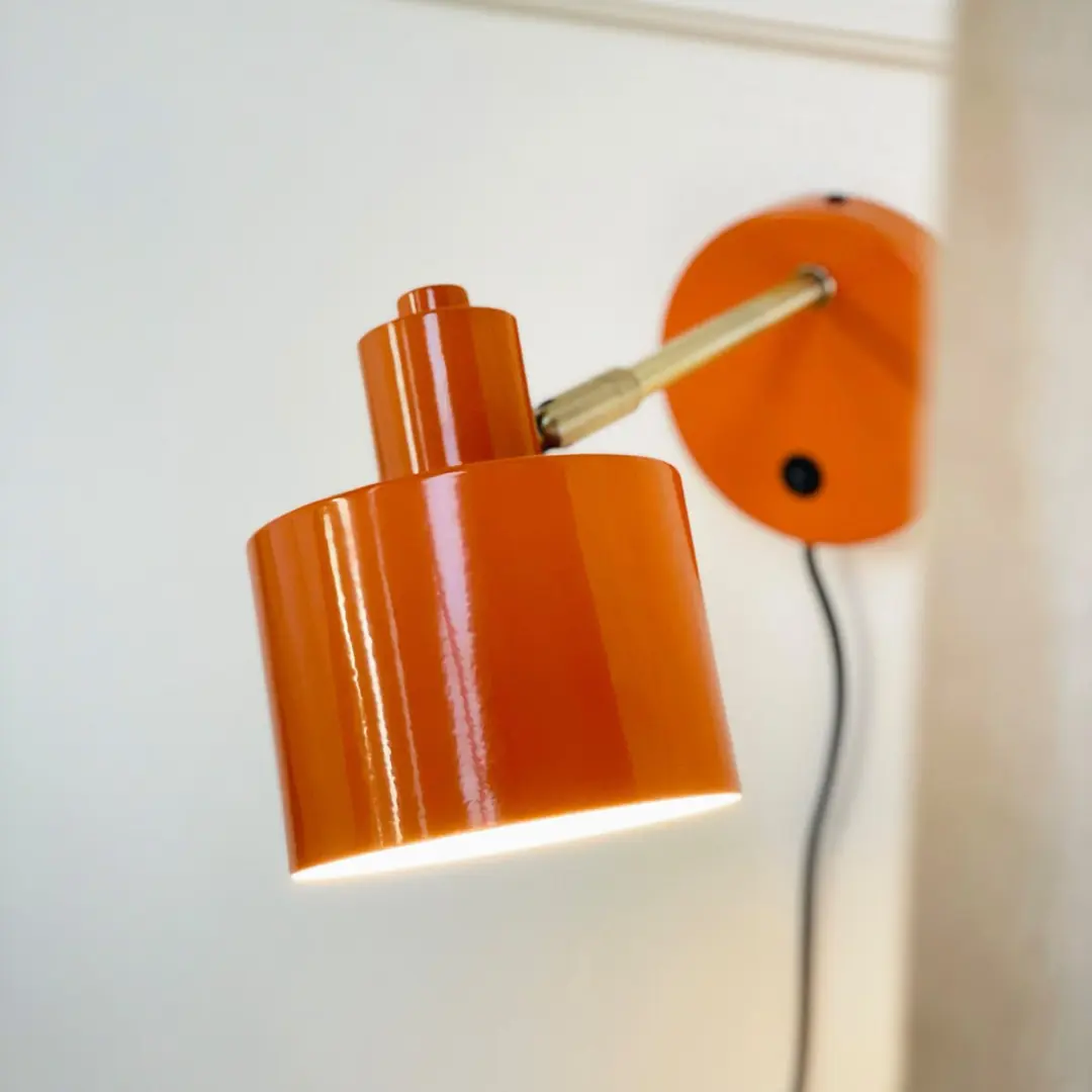 Dyberg Larsen Wandlamp Ocean - 6W - Ø30cm - Orange/Brass