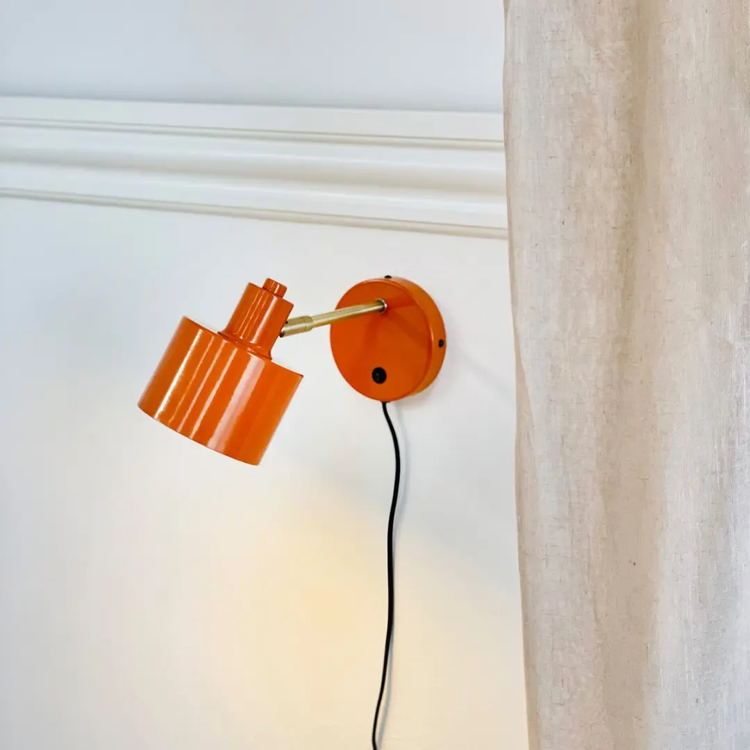 Dyberg Larsen Wandlamp Ocean - 6W - Ø30cm - Orange/Brass