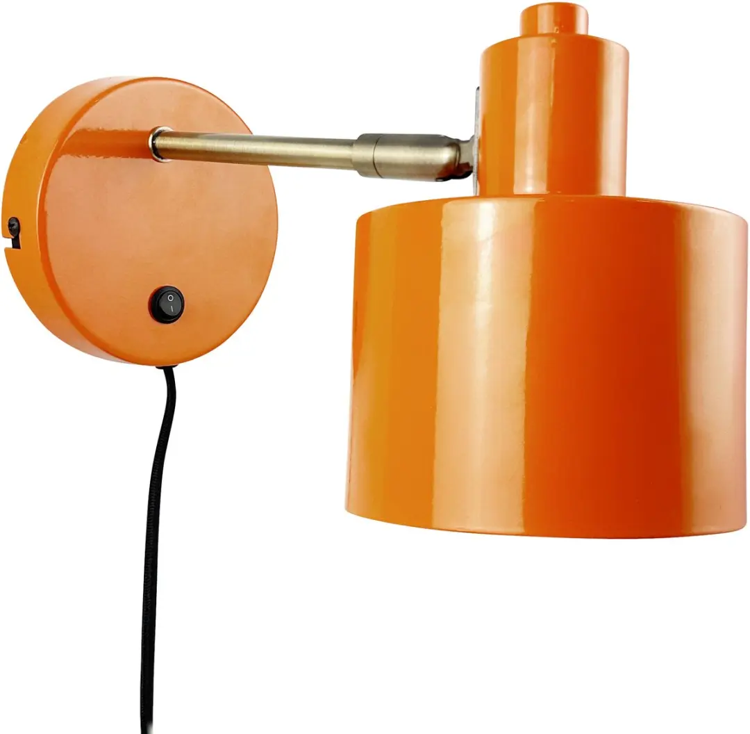 Dyberg Larsen Wandlamp Ocean - 6W - Ø30cm - Orange/Brass