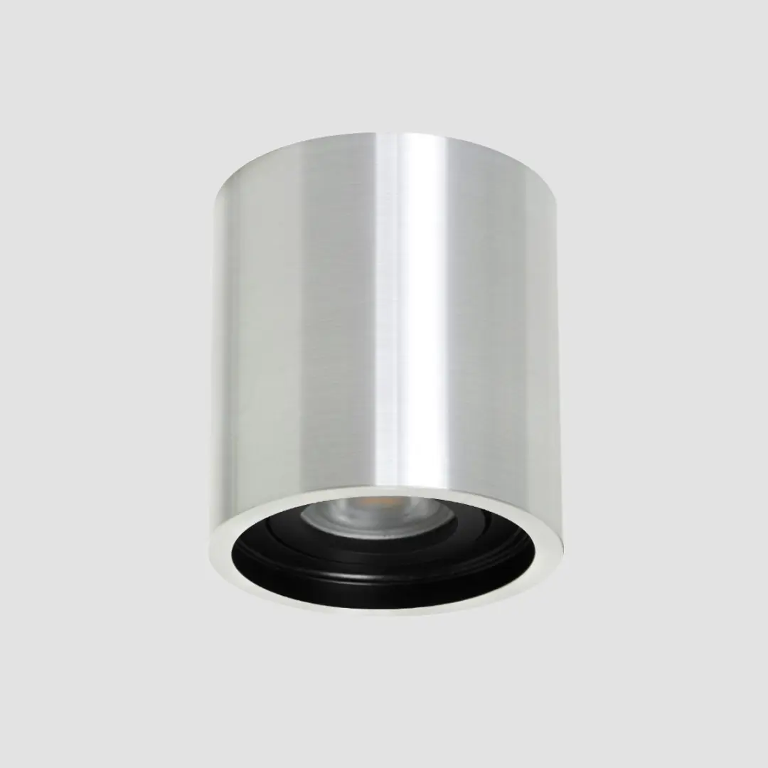 Steinhauer Pelite Opbouwspot Ø8,5cm Kantelbaar - Zilver/Zwart