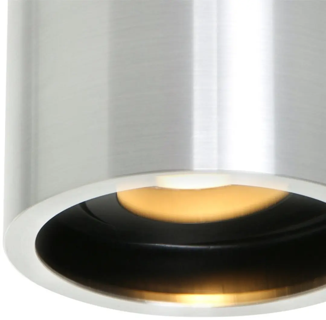 Steinhauer Pelite Opbouwspot Ø8,5cm Kantelbaar - Zilver/Zwart