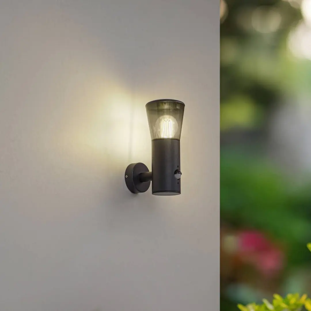 Lindby Wandlamp Buiten 1 Licht E27 Rookgrijs