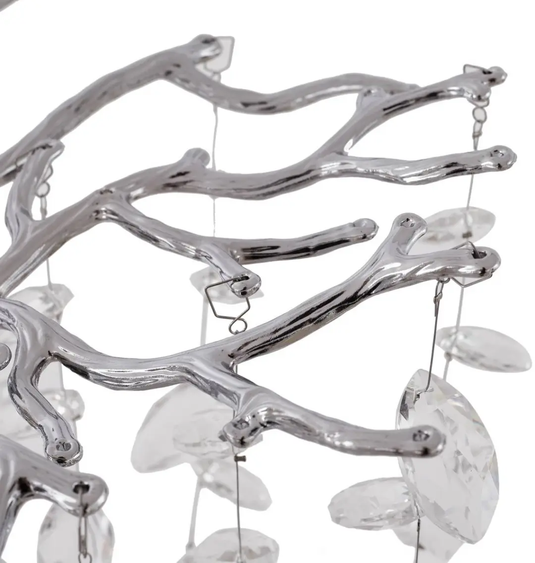 Lucande Hanglamp 10-Lichts - Chroom/Transparant - 32cm