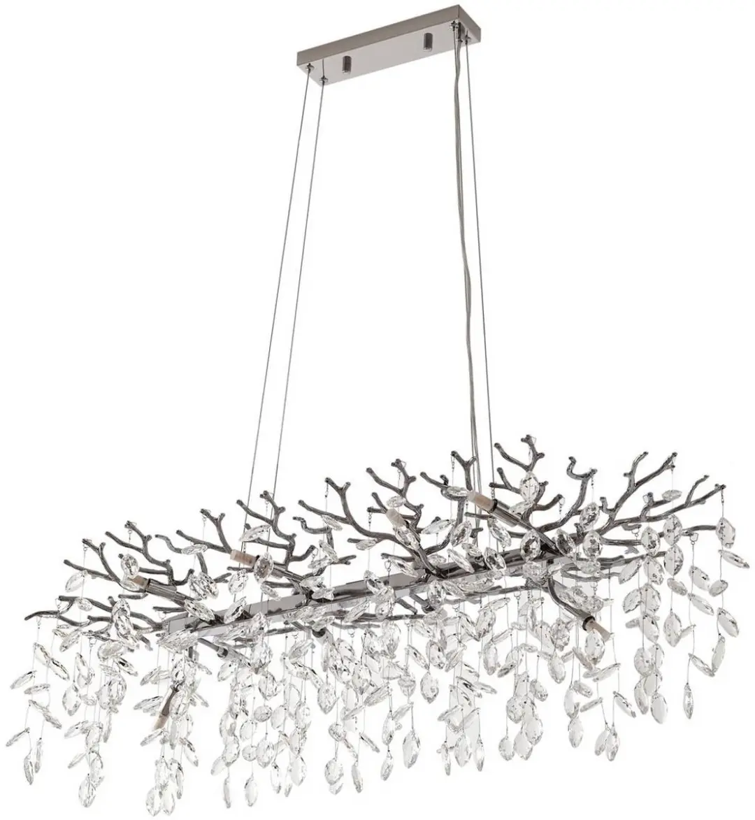 Lucande Hanglamp 10-Lichts - Chroom/Transparant - 32cm