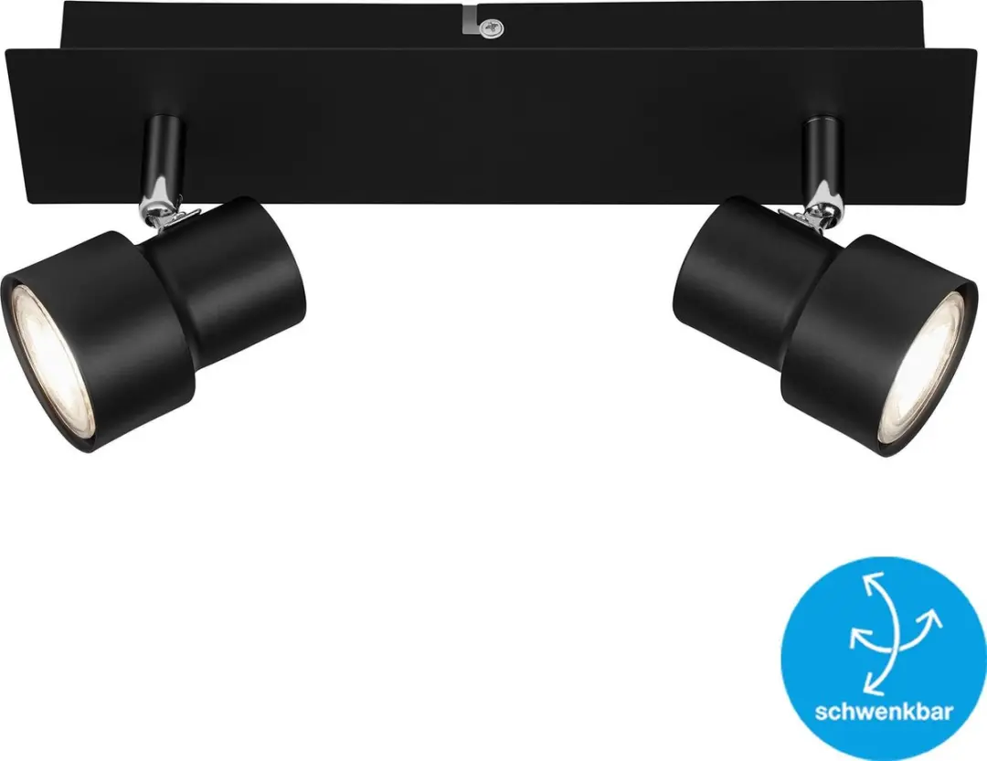 Briloner ROCK Plafondlamp 2x GU10 5W