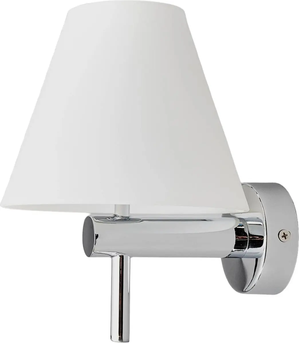 Lindby Wandlamp Glas Metaal G9 33W - Wit Gesatineerd Chroom