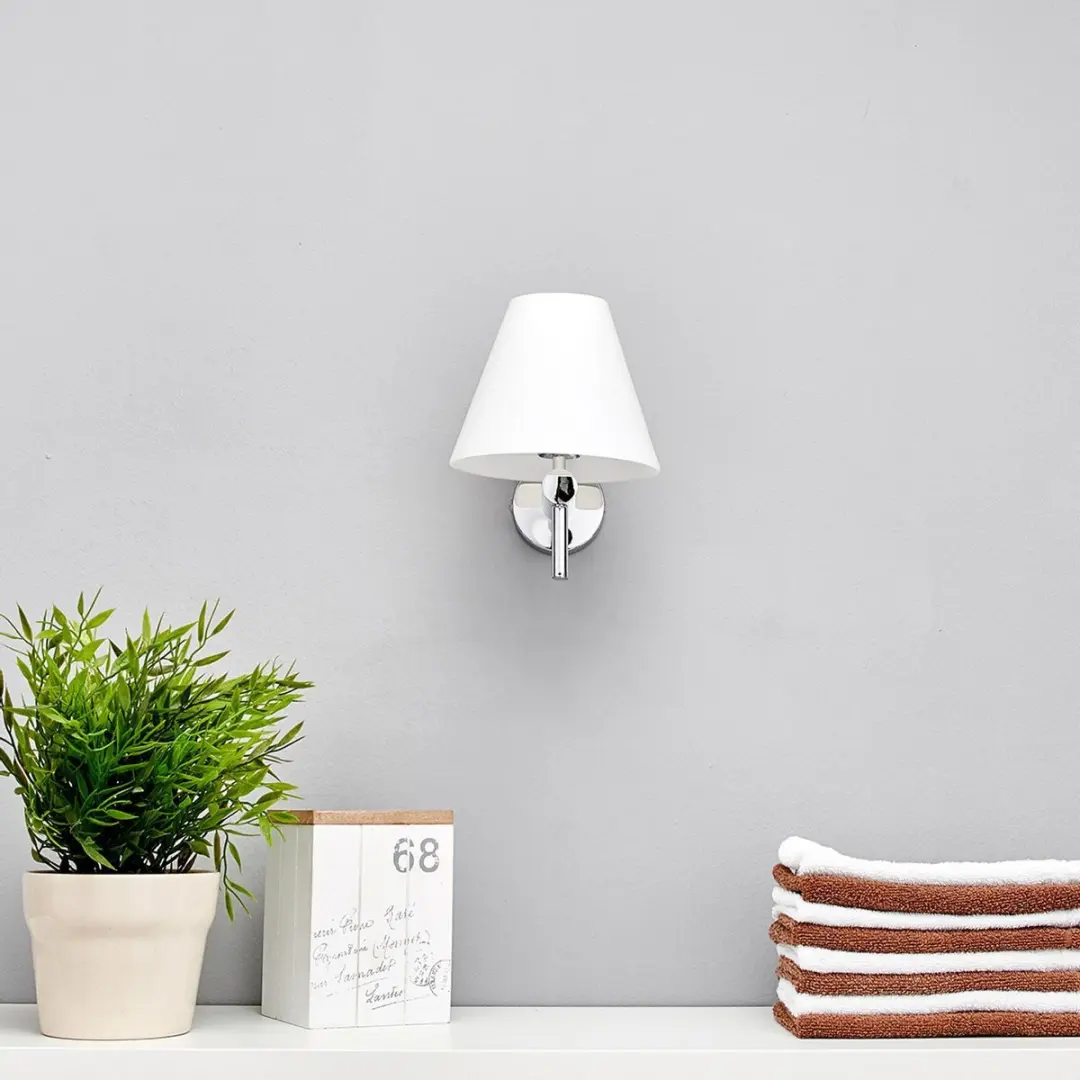 Lindby Wandlamp Glas Metaal G9 33W - Wit Gesatineerd Chroom