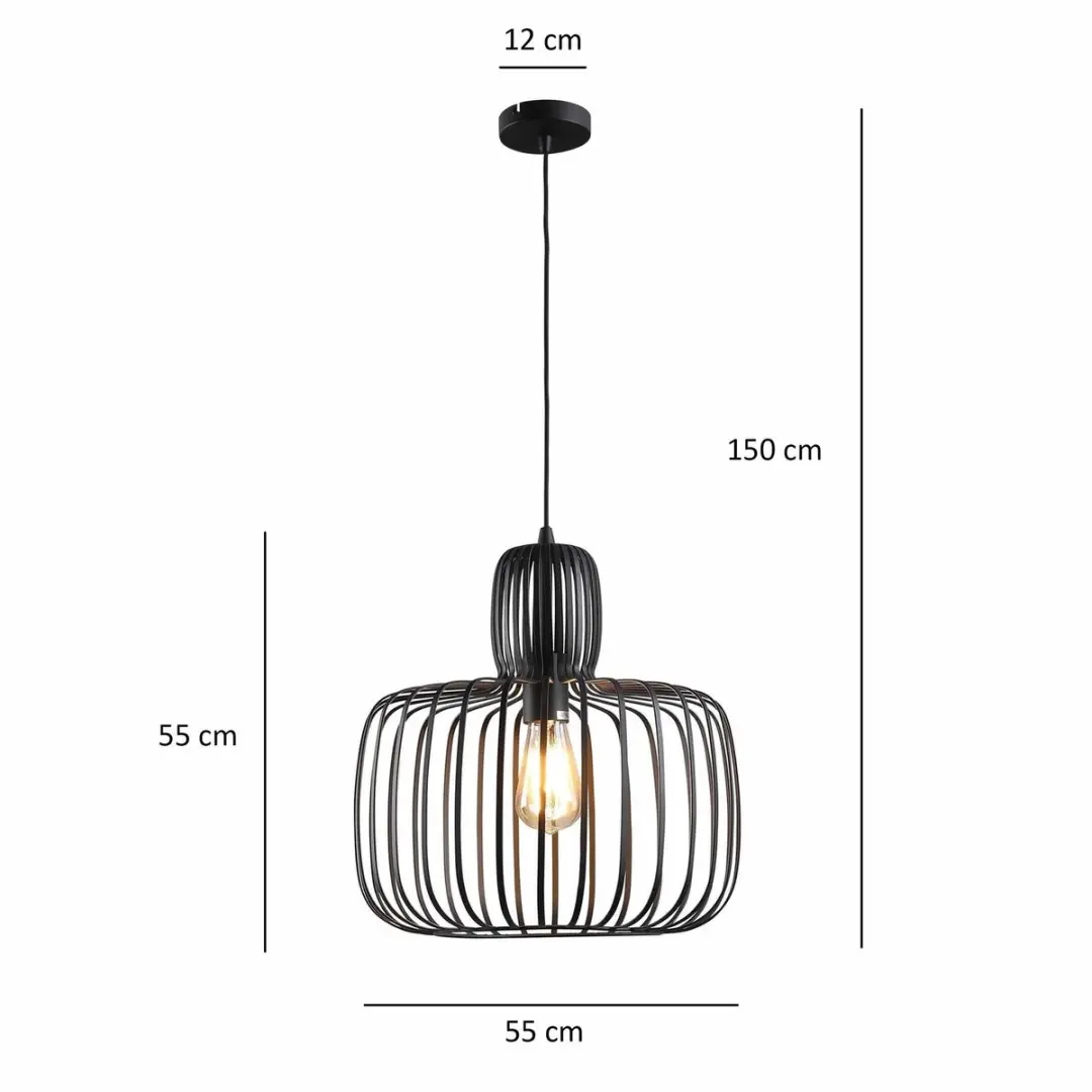 Freelight Costola Hanglamp Ø55cm - Zwart