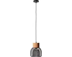 Brilliant Odar Hanglamp 22cm - 1x A60 E27 40W - Zwart/Beige