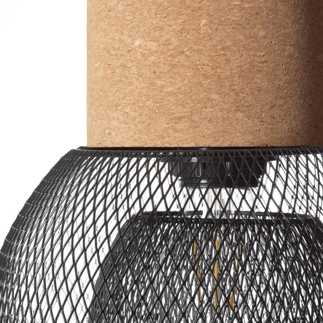 Brilliant Odar Hanglamp 22cm - 1x A60 E27 40W - Zwart/Beige