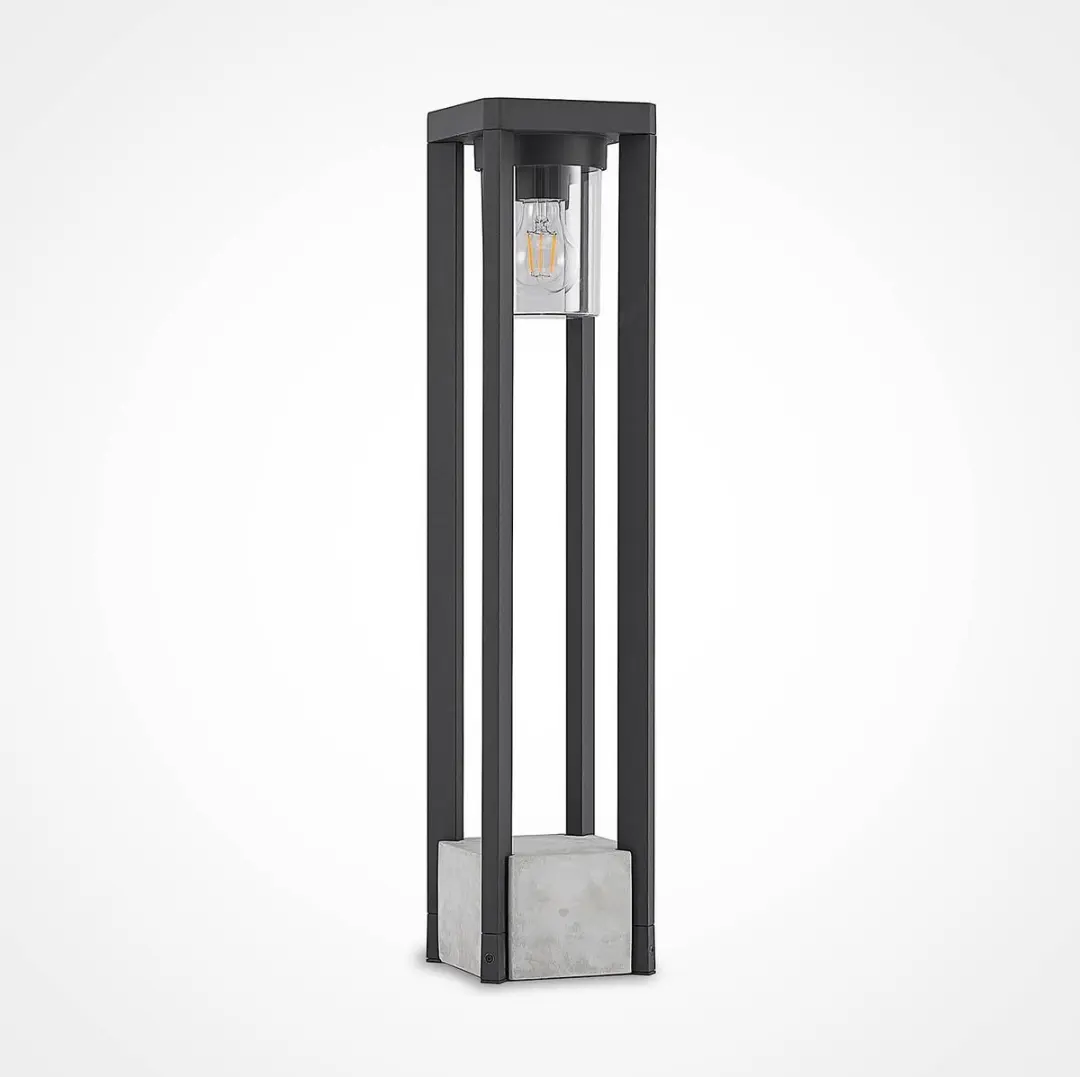 Lucande Tuinpadverlichting 1 Licht E27 - 70cm - Donkergrijs