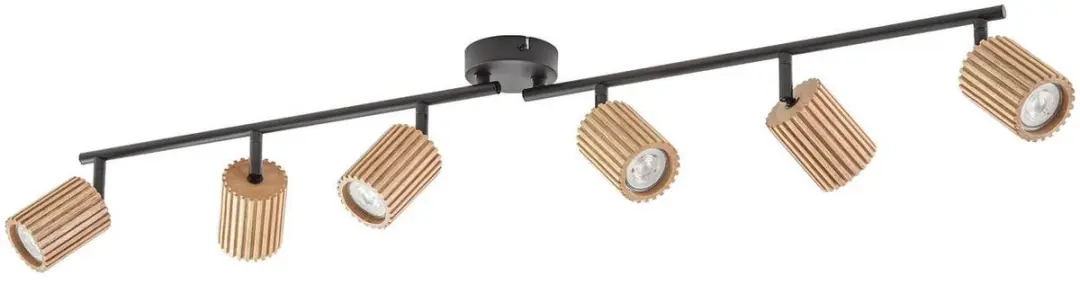 Lindby Buitenspot 6-Lichts Houtkleur/Zwart - GU10