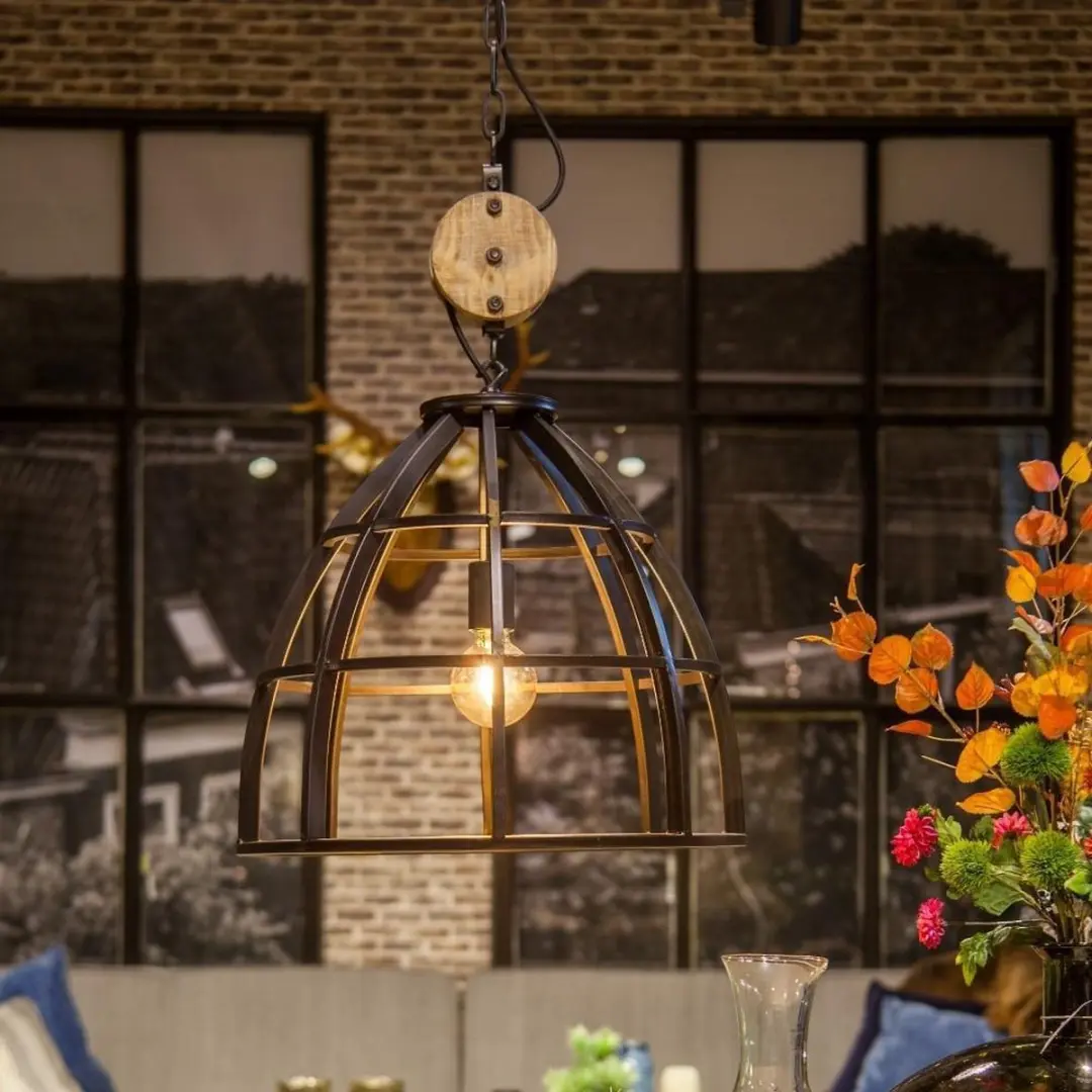 Brilliant Birdy Hanglamp Industrieel - Antiek zwart
