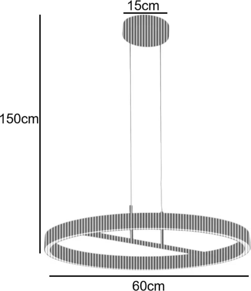 Freelight Livello Hanglamp Ø60cm - Zwart/Goud