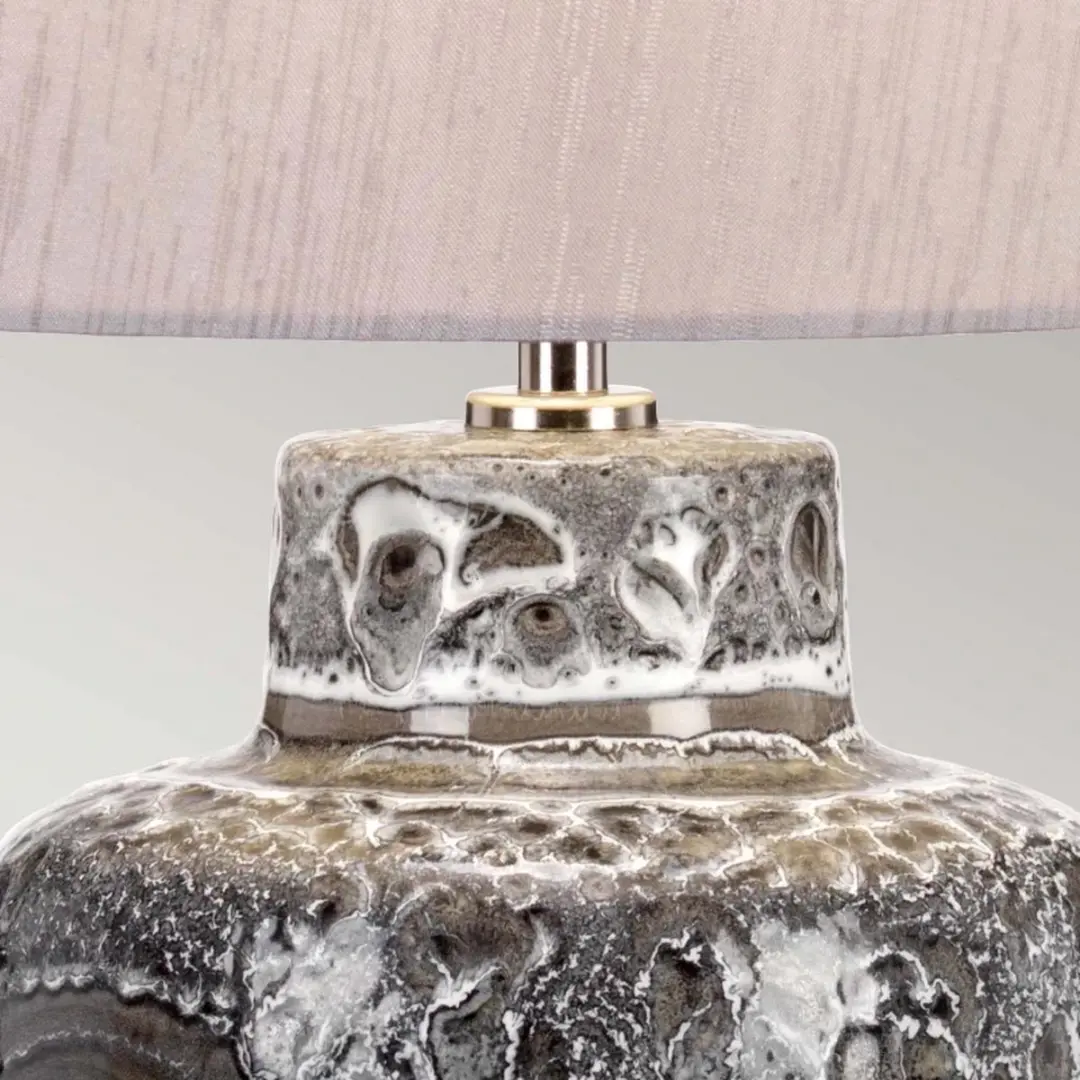 Elstead Lighting Woolwich LED Tafellamp - 1x E27 60W - Textured Graphite/Wit Glazuur