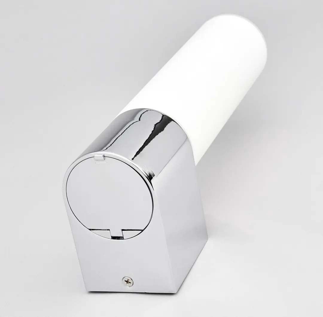 Lindby Wandlamp Glas Metaal 1 Licht E14 - 27cm - Wit Gesatineerd Chroom