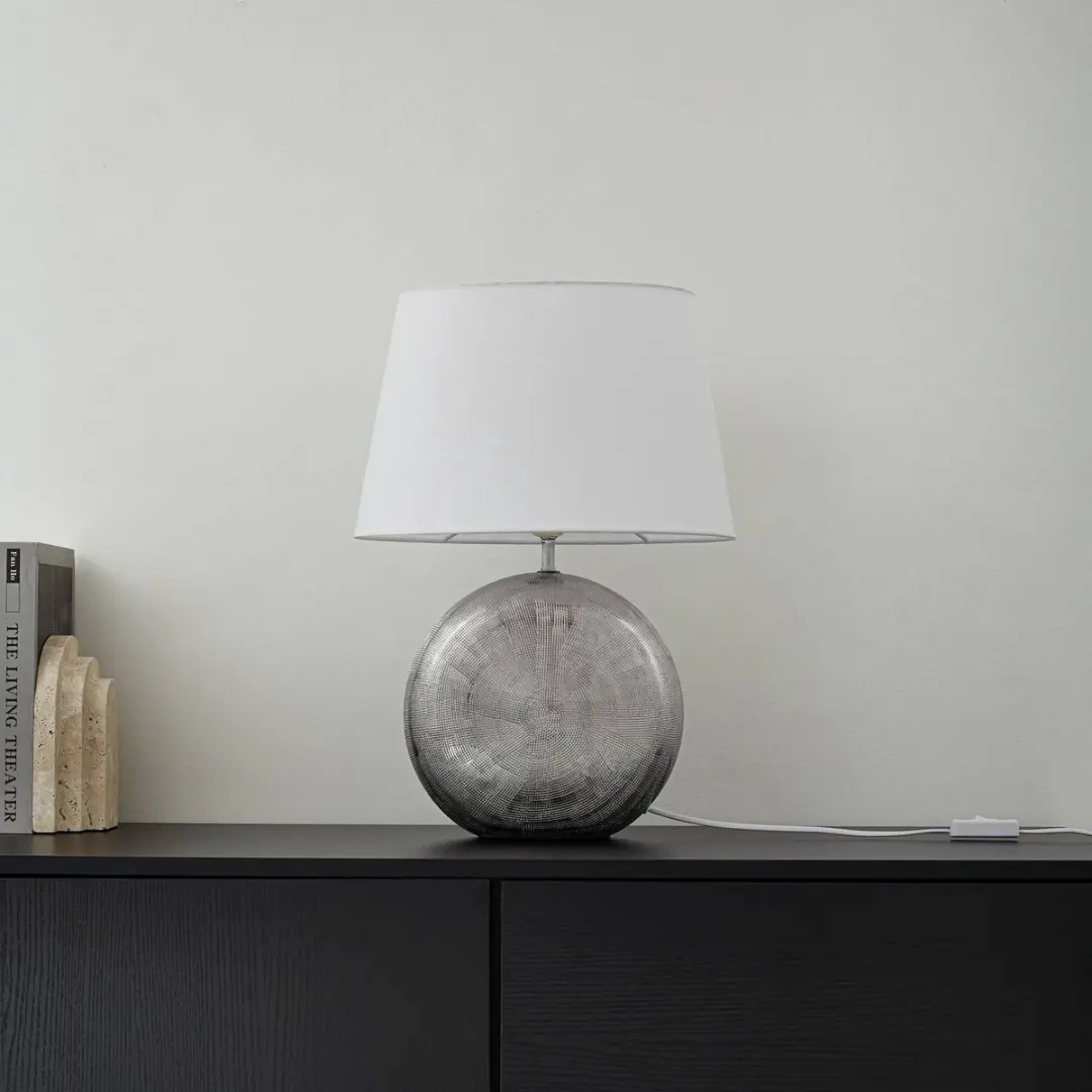 Lindby Tafellamp 1 Licht - Wit/Zilver