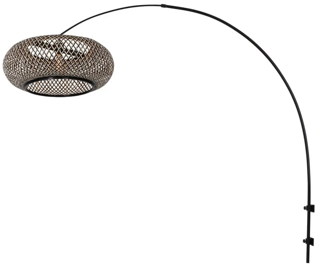 Steinhauer Wandlamp MazeNatural Ø60cm - Bamboe/Beige & Zwart - 40W