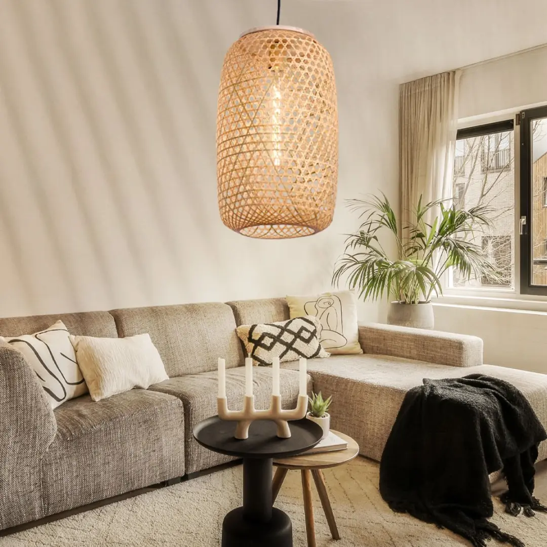 Globo Mirena Hanglamp - Bruin Ø31cm - afbeelding 6 van 6