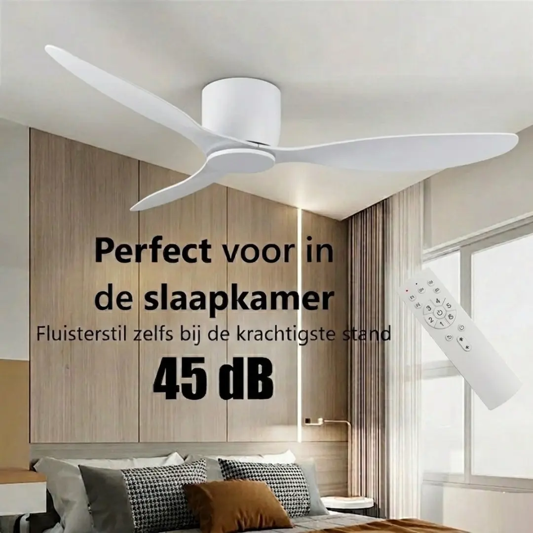 Freelight Brezza 3 Plafondventilator 132cm Wit - 6 standen