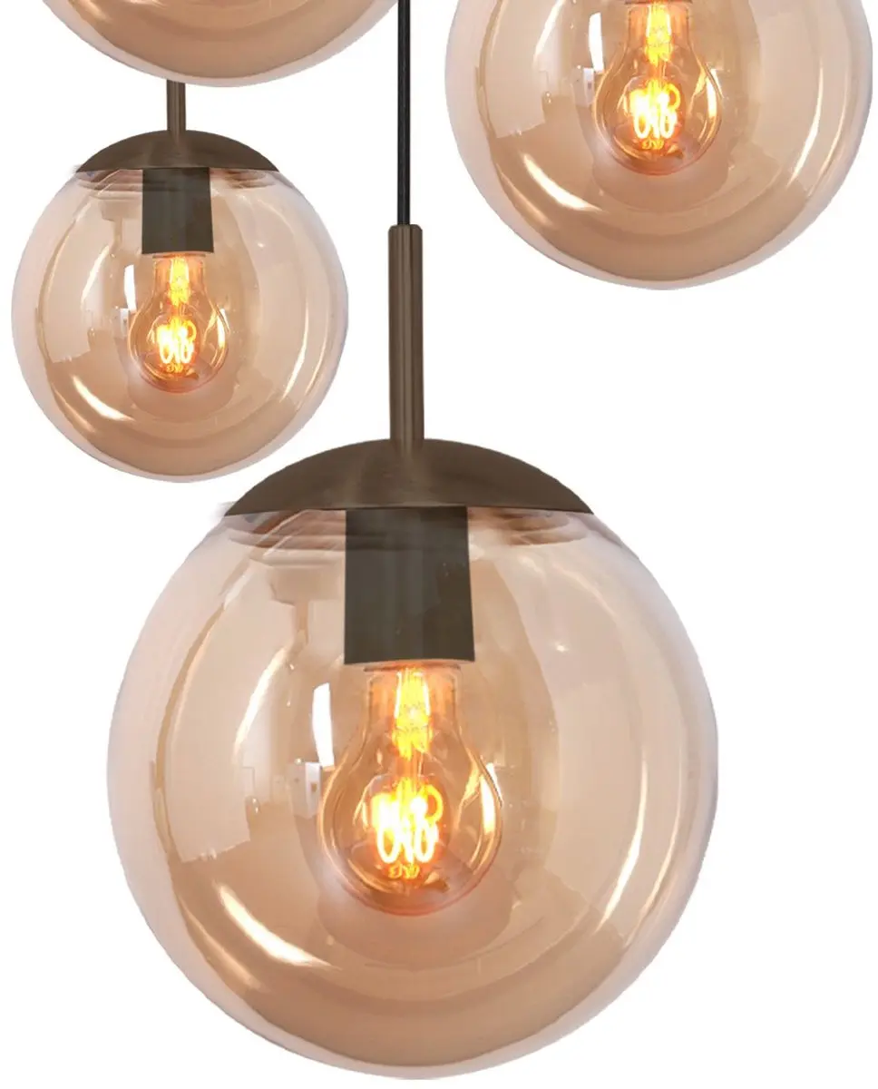 Steinhauer Hanglamp Bollique 2730CA - 5 Lichtpunten - Bruin