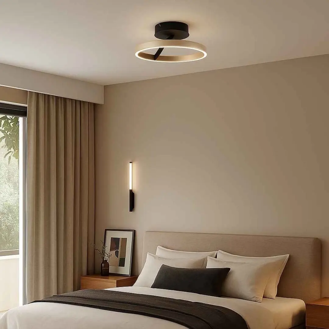 Freelight Pilota Plafondlamp Ø40cm - Goud/Zwart - 2700K