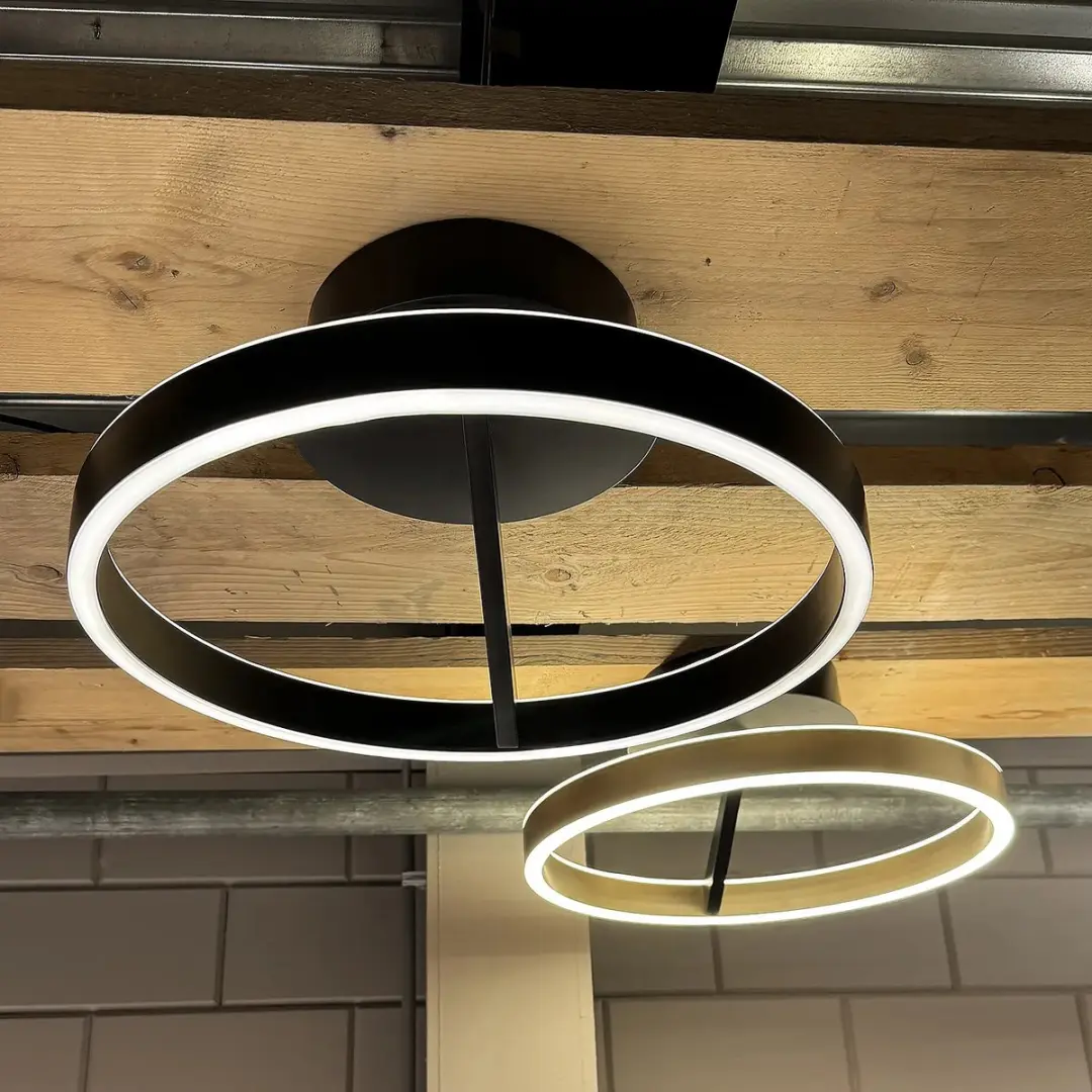 Freelight Pilota Plafondlamp Ø55cm - Zwart/Goud