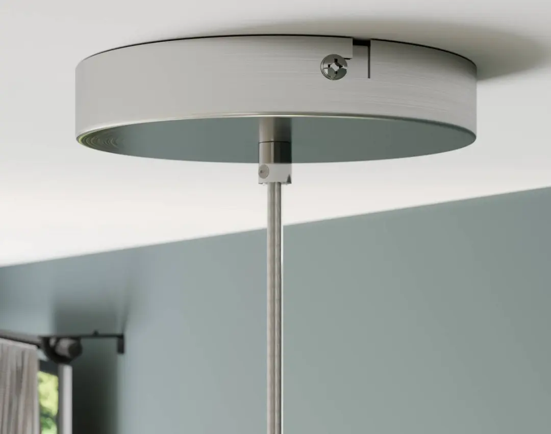 Lindby Hanglamp 1 Licht - 24cm - E27 - Nikkel/Opaal Wit - afbeelding 6 van 6