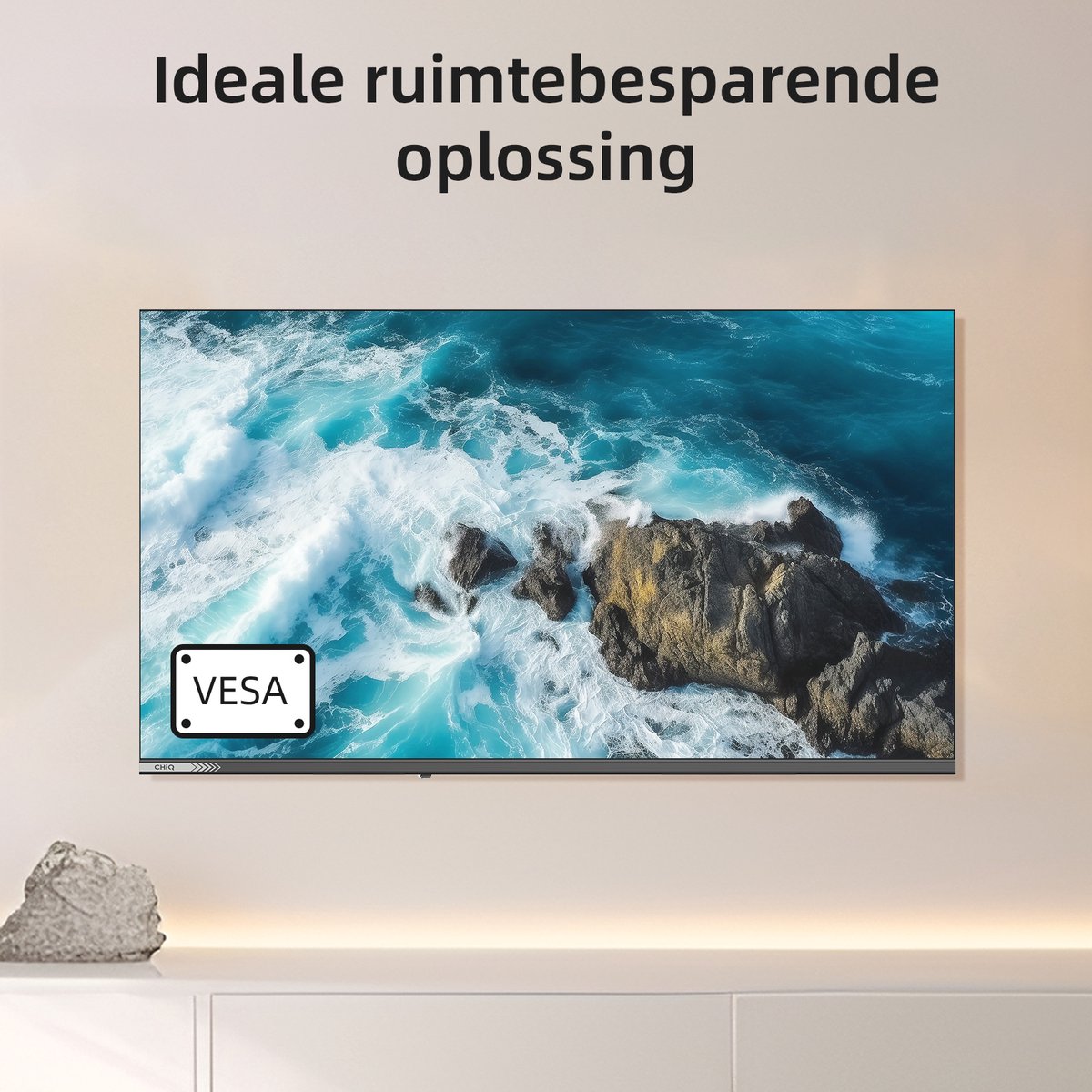 CHiQ L32QM10V - Smart TV 32 Inch - QLED - Full HD - Google TV - Randloos Metal Design - Dolby Audio - 2025 Nieuw