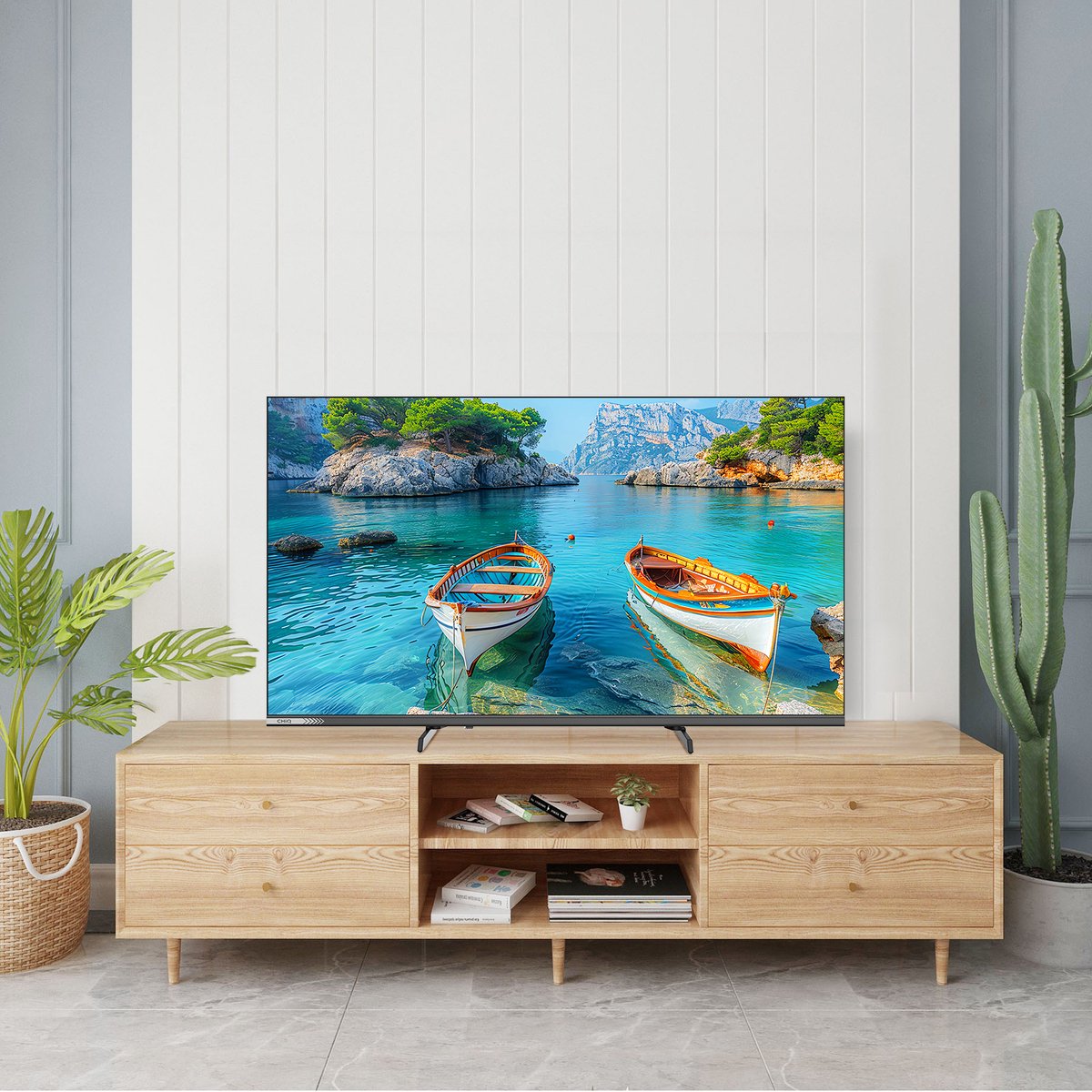CHiQ L32QM10V - Smart TV 32 Inch - QLED - Full HD - Google TV - Randloos Metal Design - Dolby Audio - 2025 Nieuw