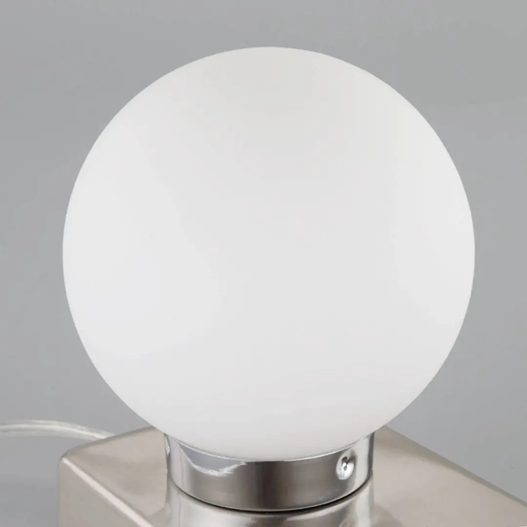 Lindby Tafellamp 1 Licht - Opaalwit/Mat Nikkel