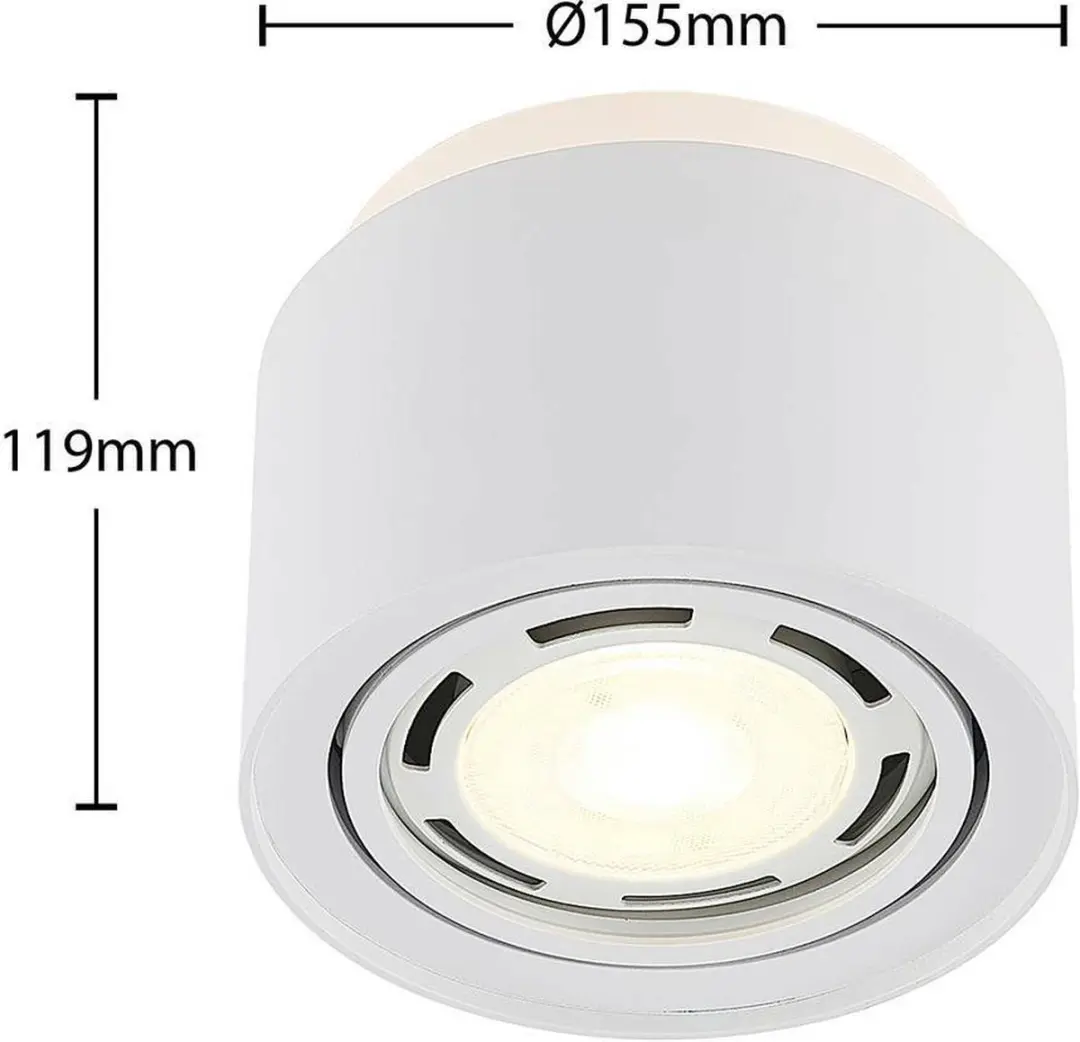 Arcchio Walisa Plafondspot GU10 Wit 15,35 cm - afbeelding 6 van 6