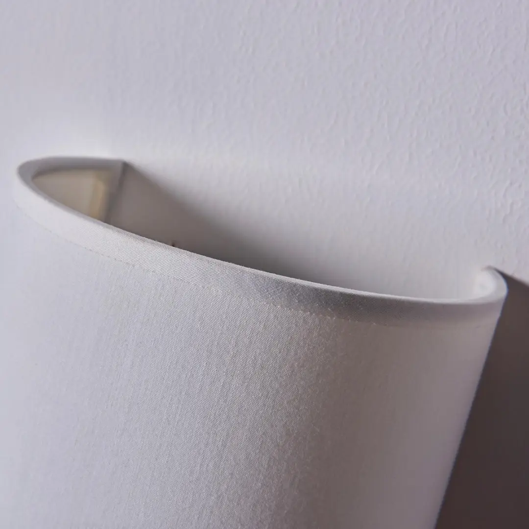 Lindby Wandlamp 1 Licht E27 - Wit Mat Nikkel
