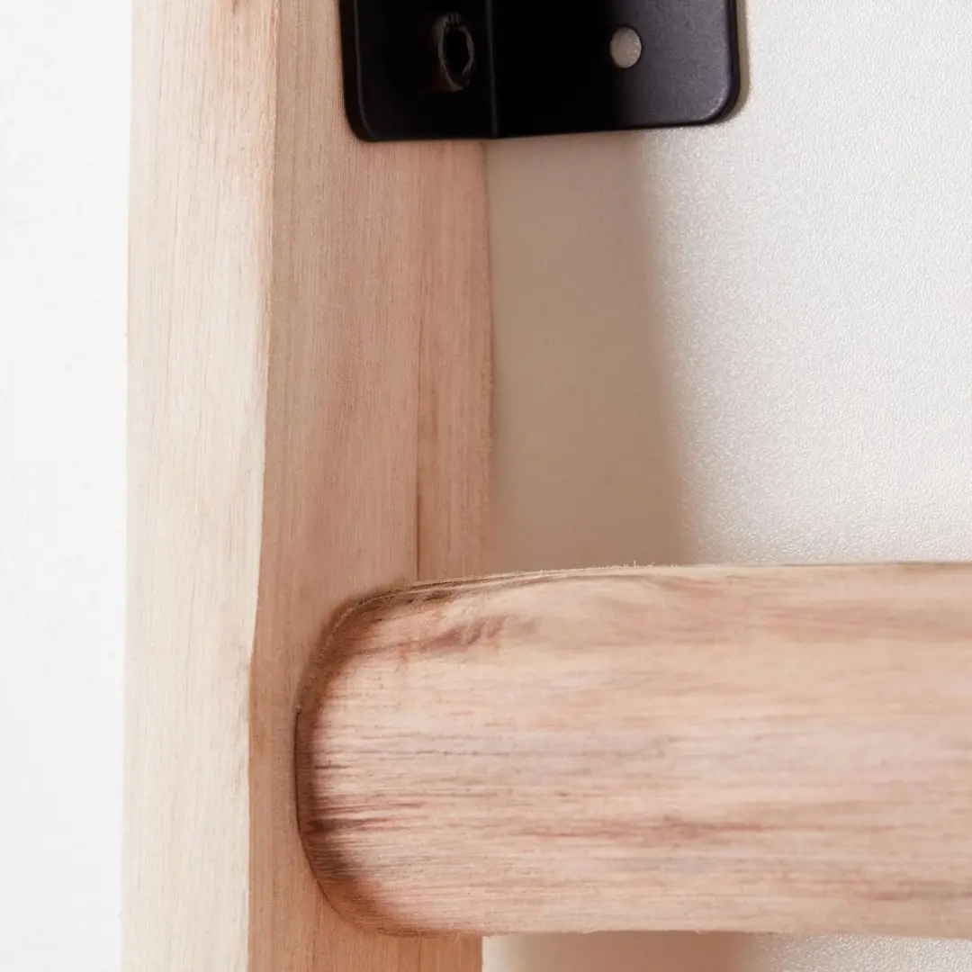 Brilliant Ladder Vloerlamp 3-vlams - 42W - Zwart/Hout