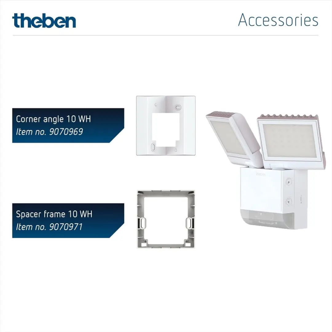 Theben TheLeda S17-100 WH Slimme Beveiligingsverlichting - 2x17W Wit