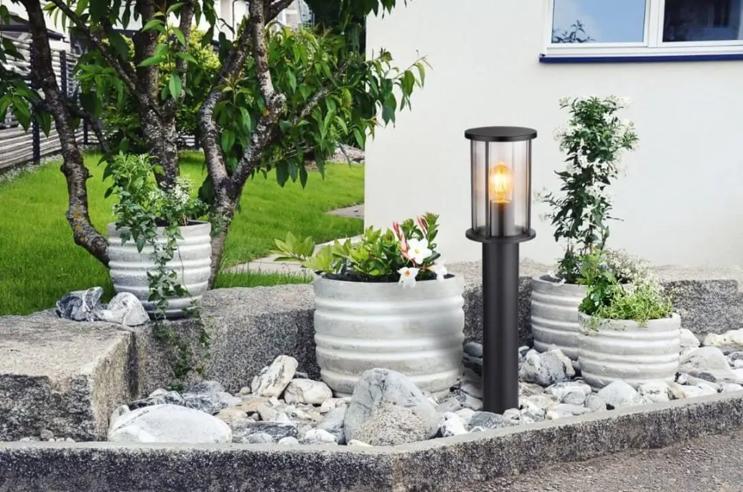 Globo Gracey Vloerlamp - 1 Lichtpunt - Ø14cm - Zwart