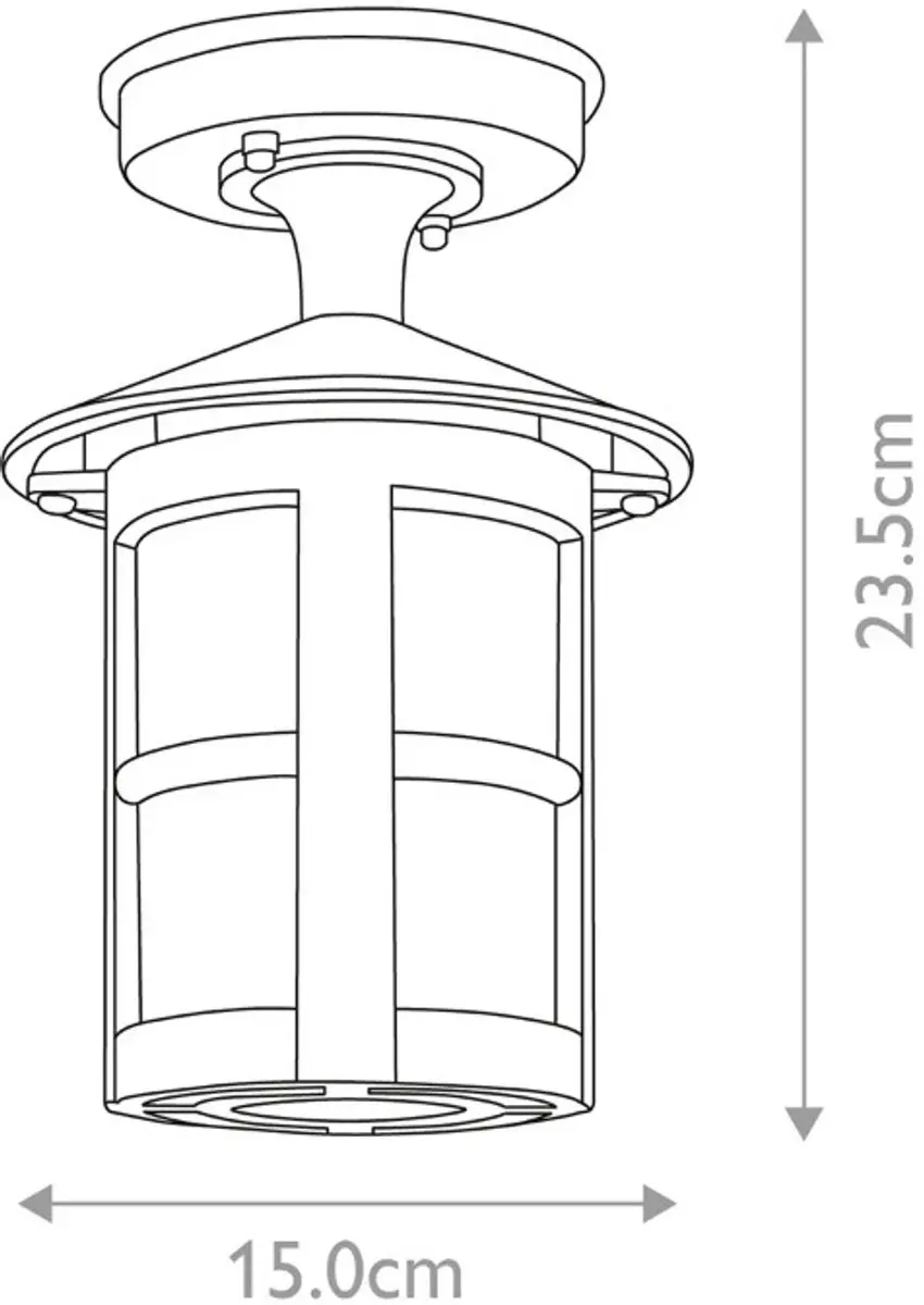 Elstead Hereford LED Buitenlamp E27 60W - Dimbaar - Zwart