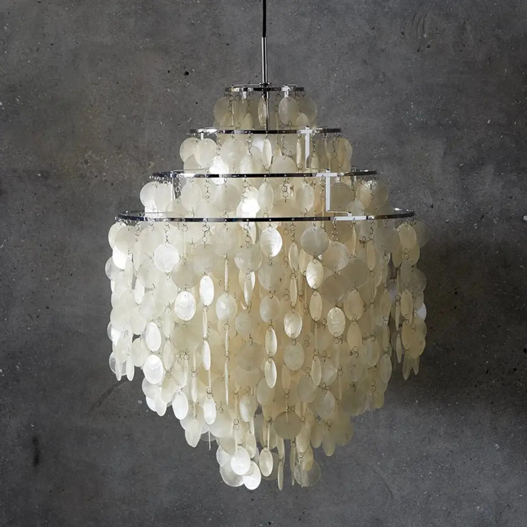 Verpan FUN Hanglamp - 2 Lichtpunten - Ø53cm - Chroom/Parelmoer