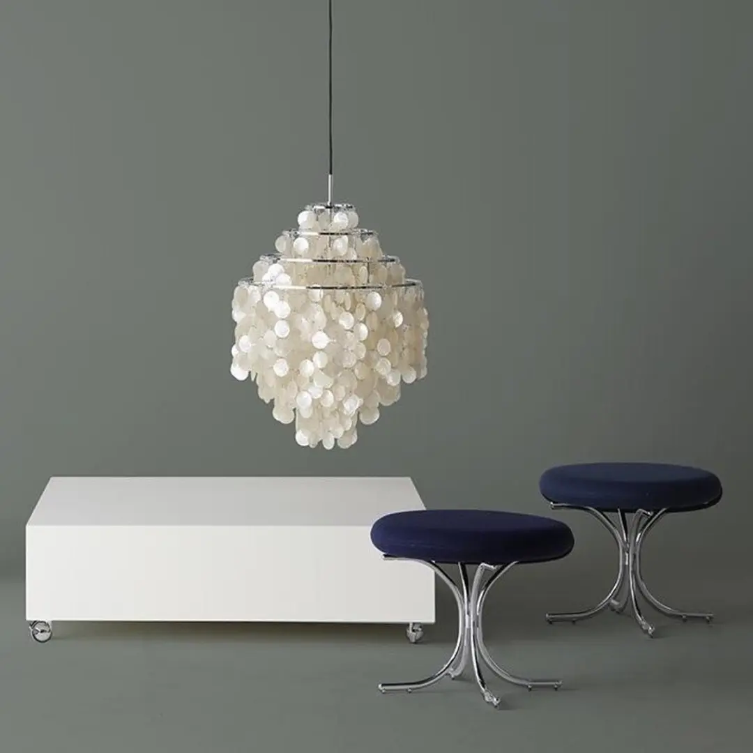 Verpan FUN Hanglamp - 2 Lichtpunten - Ø53cm - Chroom/Parelmoer