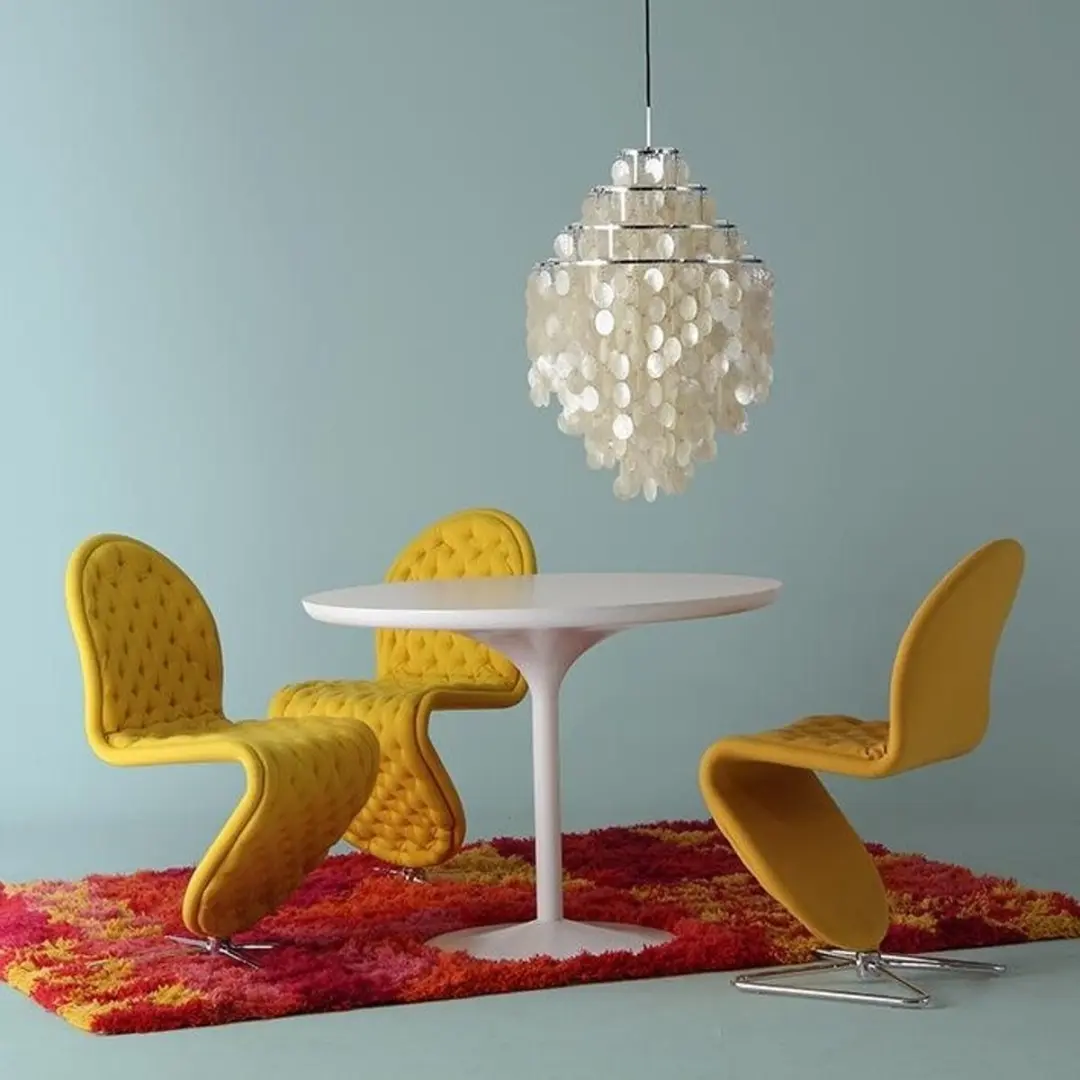 Verpan FUN Hanglamp - 2 Lichtpunten - Ø53cm - Chroom/Parelmoer