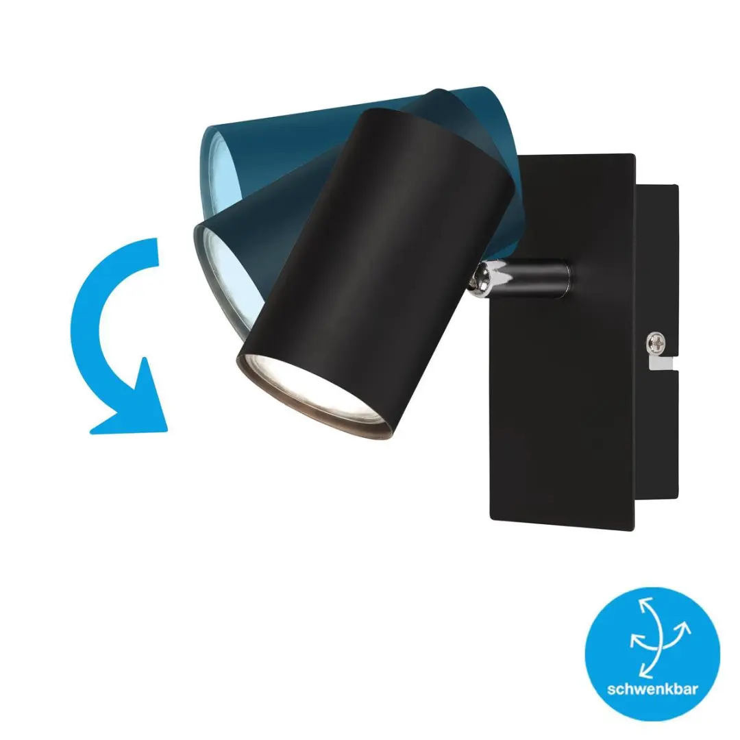 Briloner RUN Wandlamp GU10 - 1 Lichtpunt - Zwart